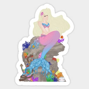 Cotton Candy Mermaid Sticker